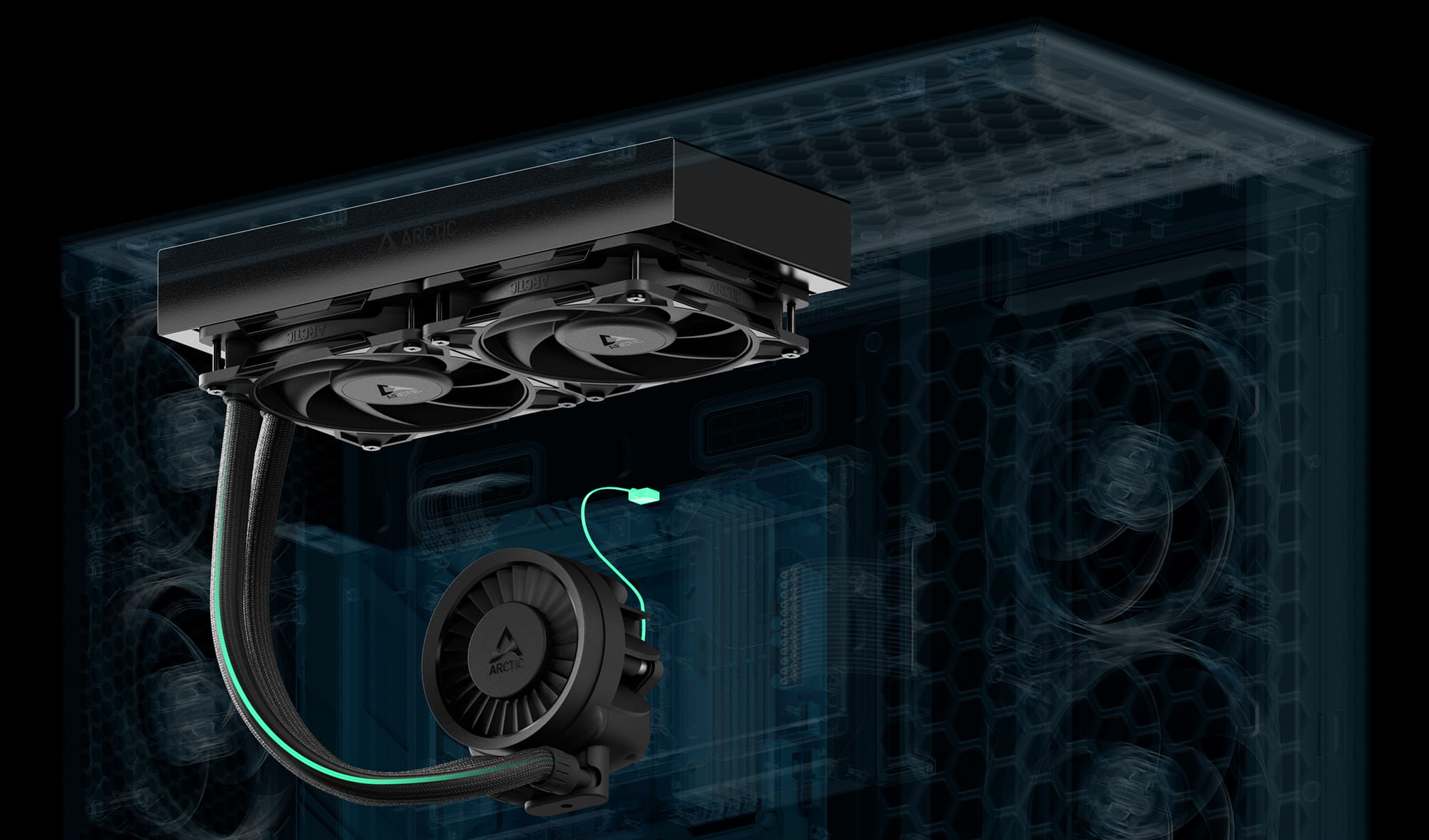 Zarządzanie kablami Arctic Liquid Freezer III