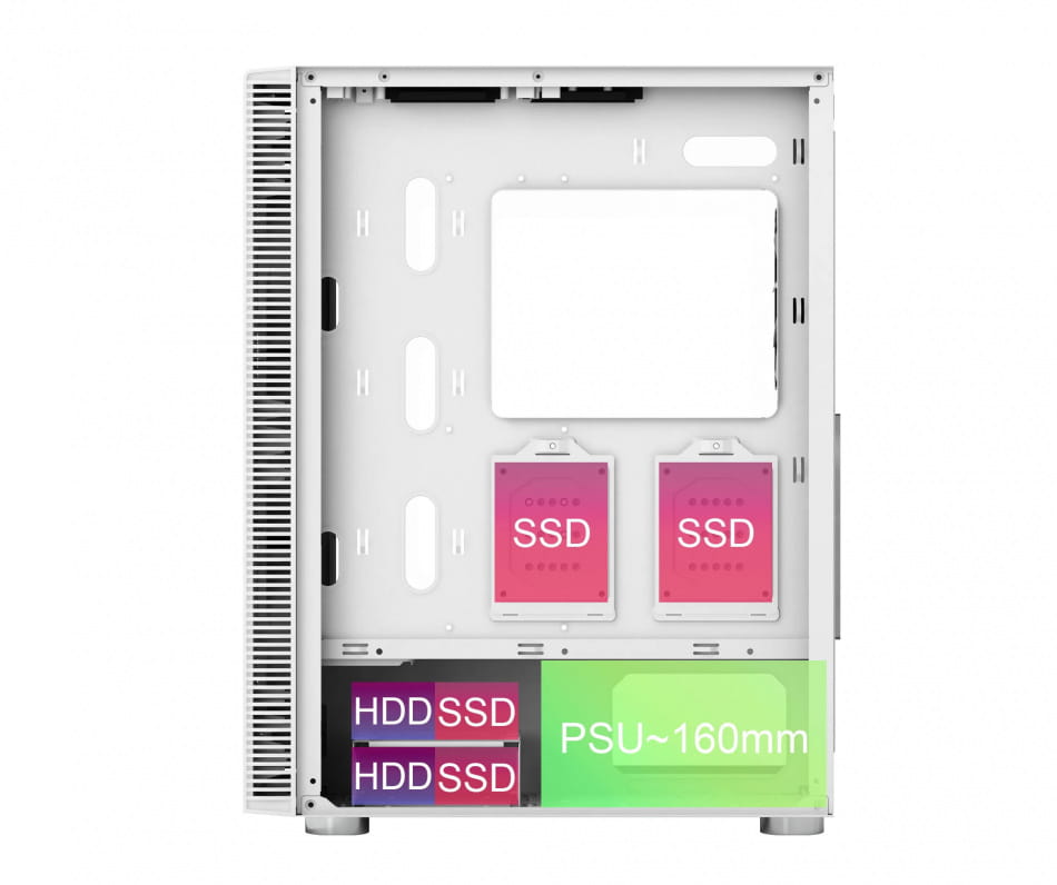 Design obudowy Montech X3 Mesh White